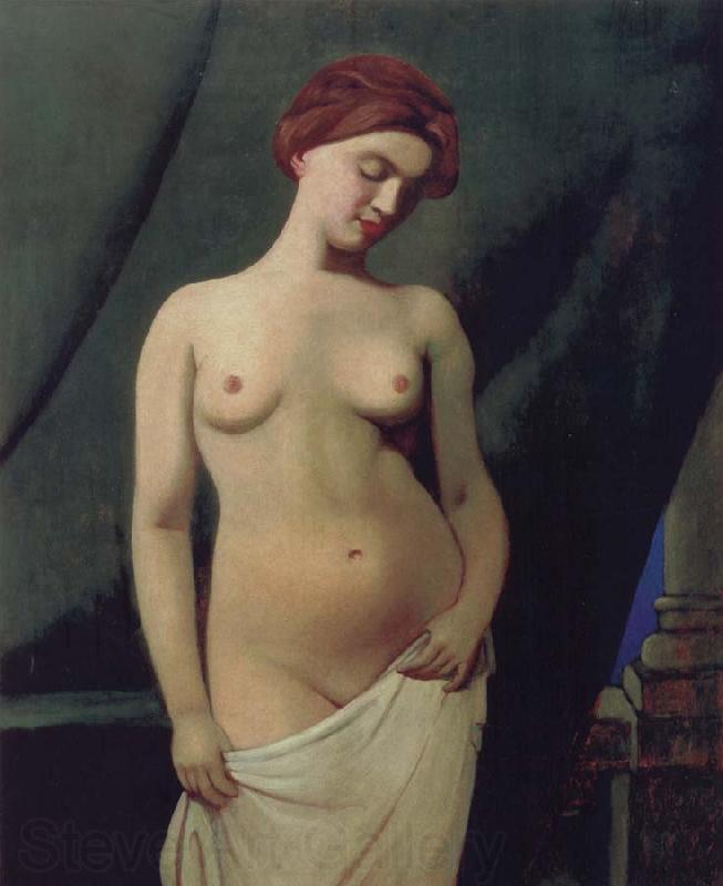 Felix Vallotton Female nude,Green Curtain Spain oil painting art